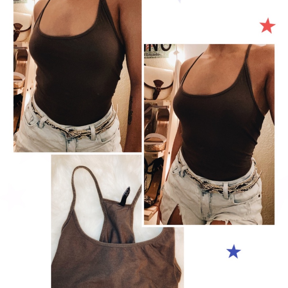 Olive Halter Top